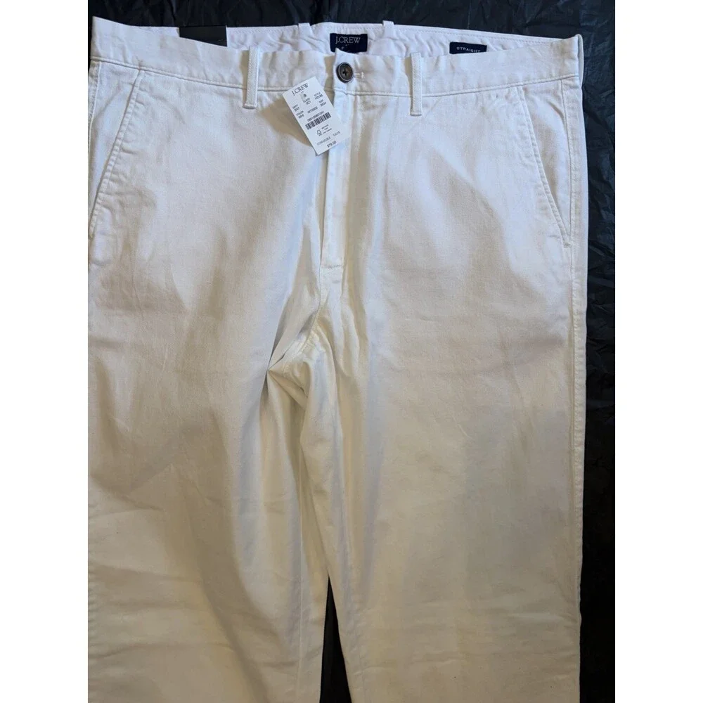 J. Crew Pants Men's Size 36x34 White Straight Flex